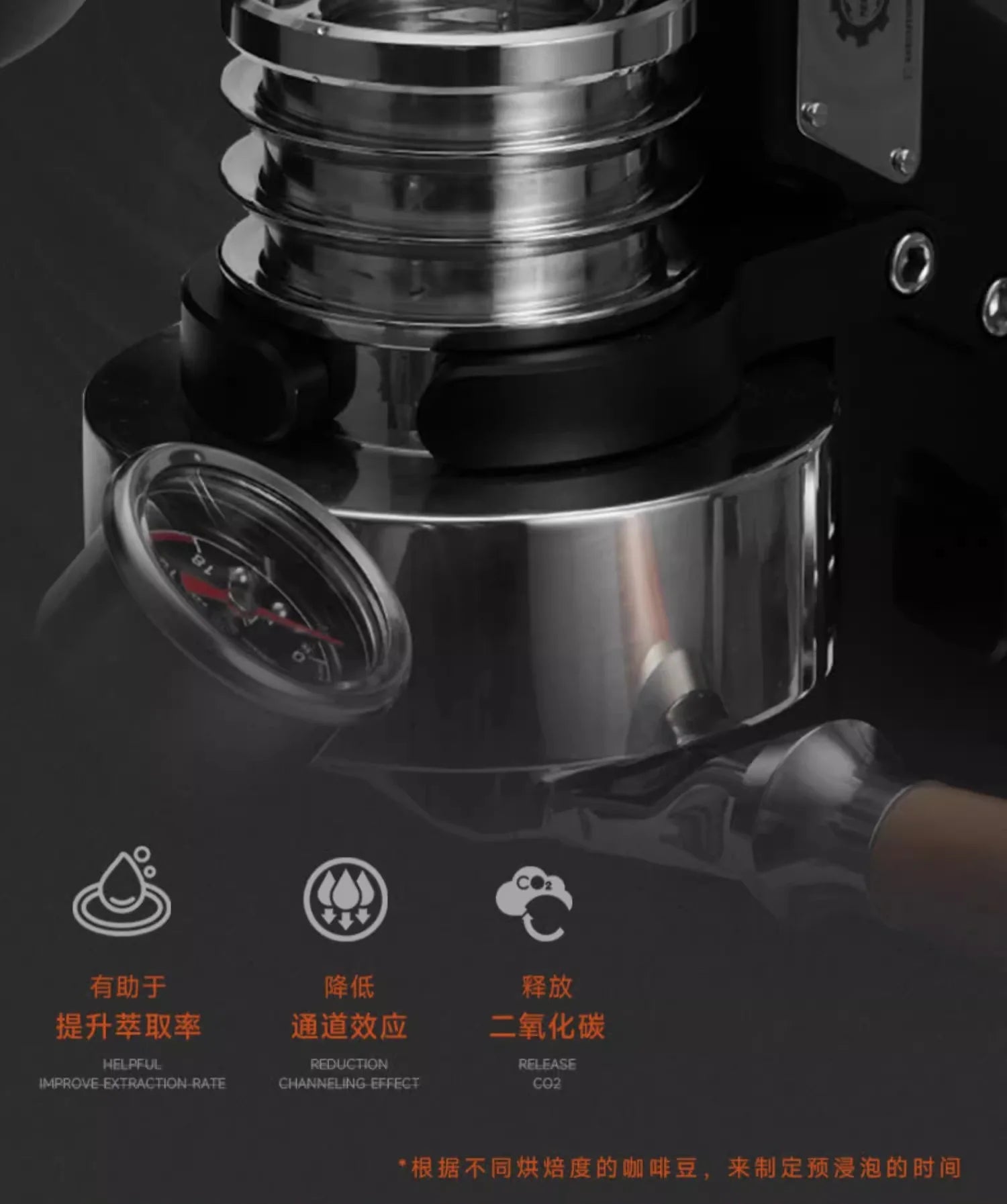 Semi-automatic E61 Mach Coffee Machine Fully Mechanical Concentration Pressure Transformation Extraction 58mm
