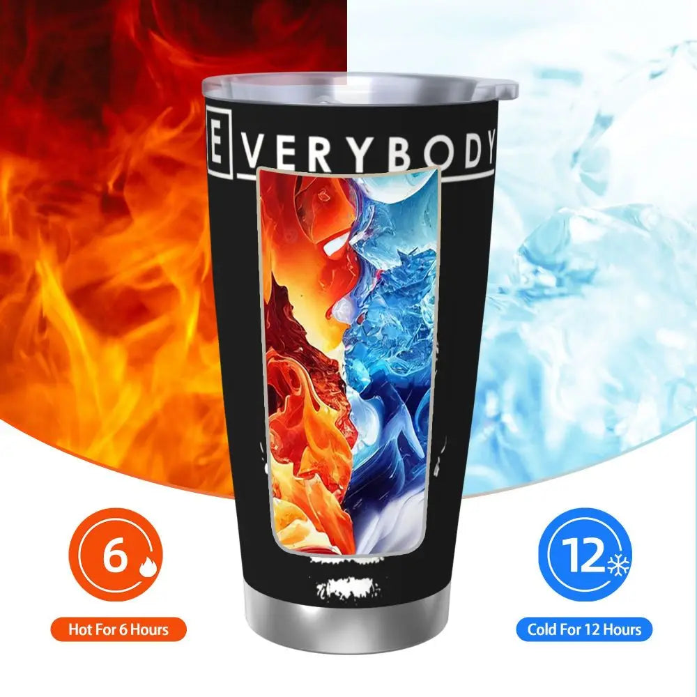 Everybody Lies Dr Gregory Tumbler Vacuum Insulated House Md Thermal Cup with Lid Straw Office Home Mug Spill Proof, 20oz