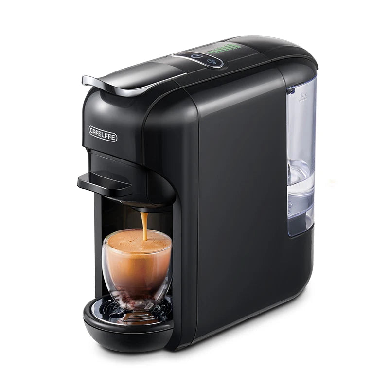 Cafelffe 5 in 1 Multiple Capsule Coffee Machine Hot/Cold DG Cappuccino Nespresso Capsule ESE Pod Ground Coffee Cafeteria 19Bar