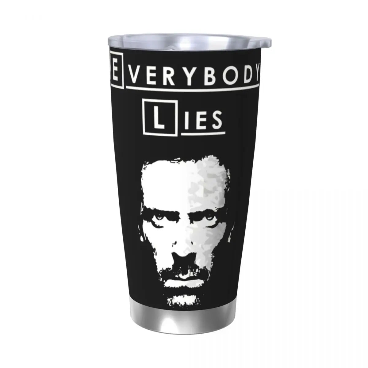 Everybody Lies Dr Gregory Tumbler Vacuum Insulated House Md Thermal Cup with Lid Straw Office Home Mug Spill Proof, 20oz