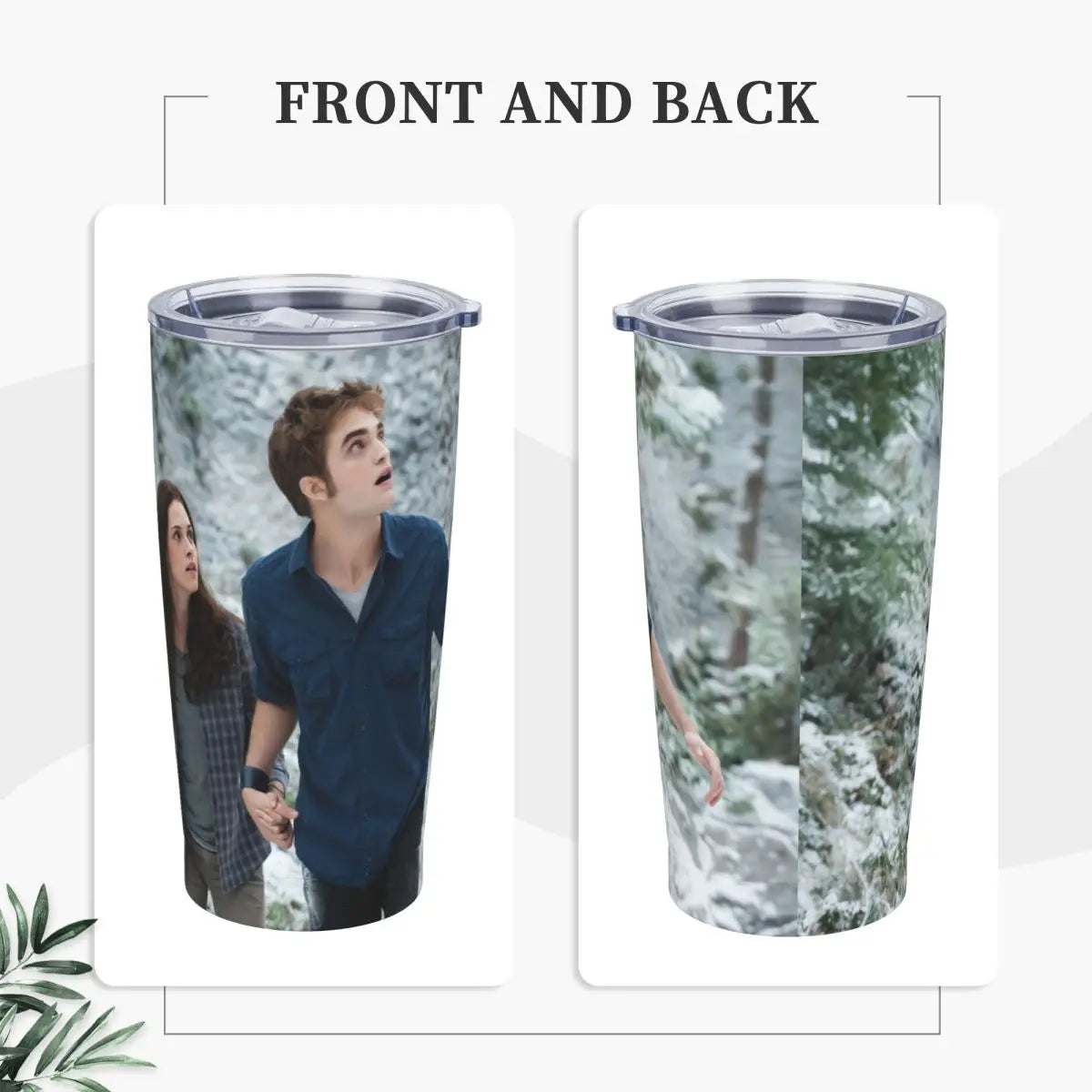The Twilight Saga Movie Insulated Tumbler with Straws Stainless Steel Thermal Mug Outdoor Travel Thermos Bottle Cup