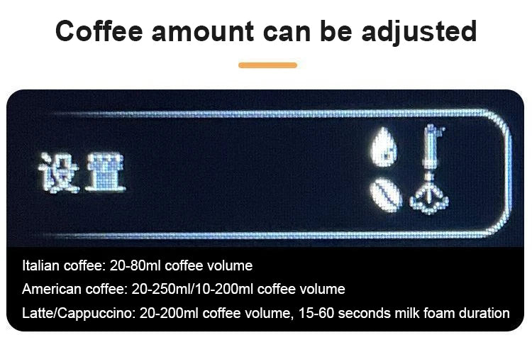 Kitchen Cappuccino Kapuchinator Machine Milk Foam Bubble Frother Automatic Italian Espresso Cafe Maker With Coffee Beans Grinder
