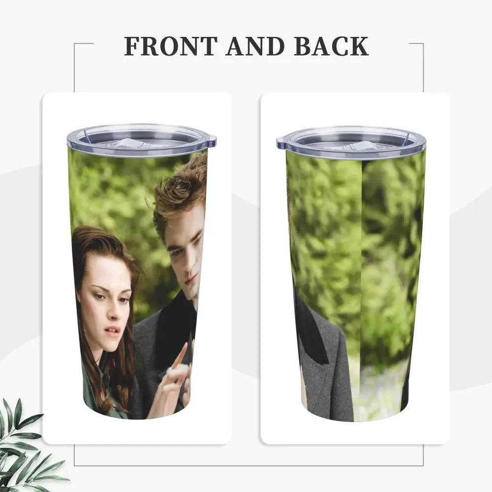 The Twilight Saga Movie Insulated Tumbler with Straws Stainless Steel Thermal Mug Outdoor Travel Thermos Bottle Cup
