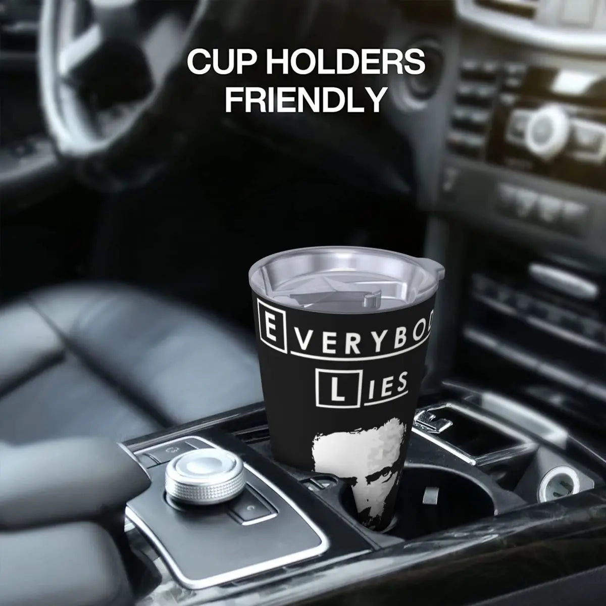 Everybody Lies Dr Gregory Tumbler Vacuum Insulated House Md Thermal Cup with Lid Straw Office Home Mug Spill Proof, 20oz