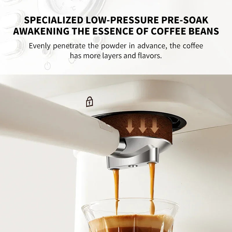 20 Bar Electric Coffee Machine Italian Semi-automatic Professional Expresso Coffee Maker Office Small Coffee Machines 220V