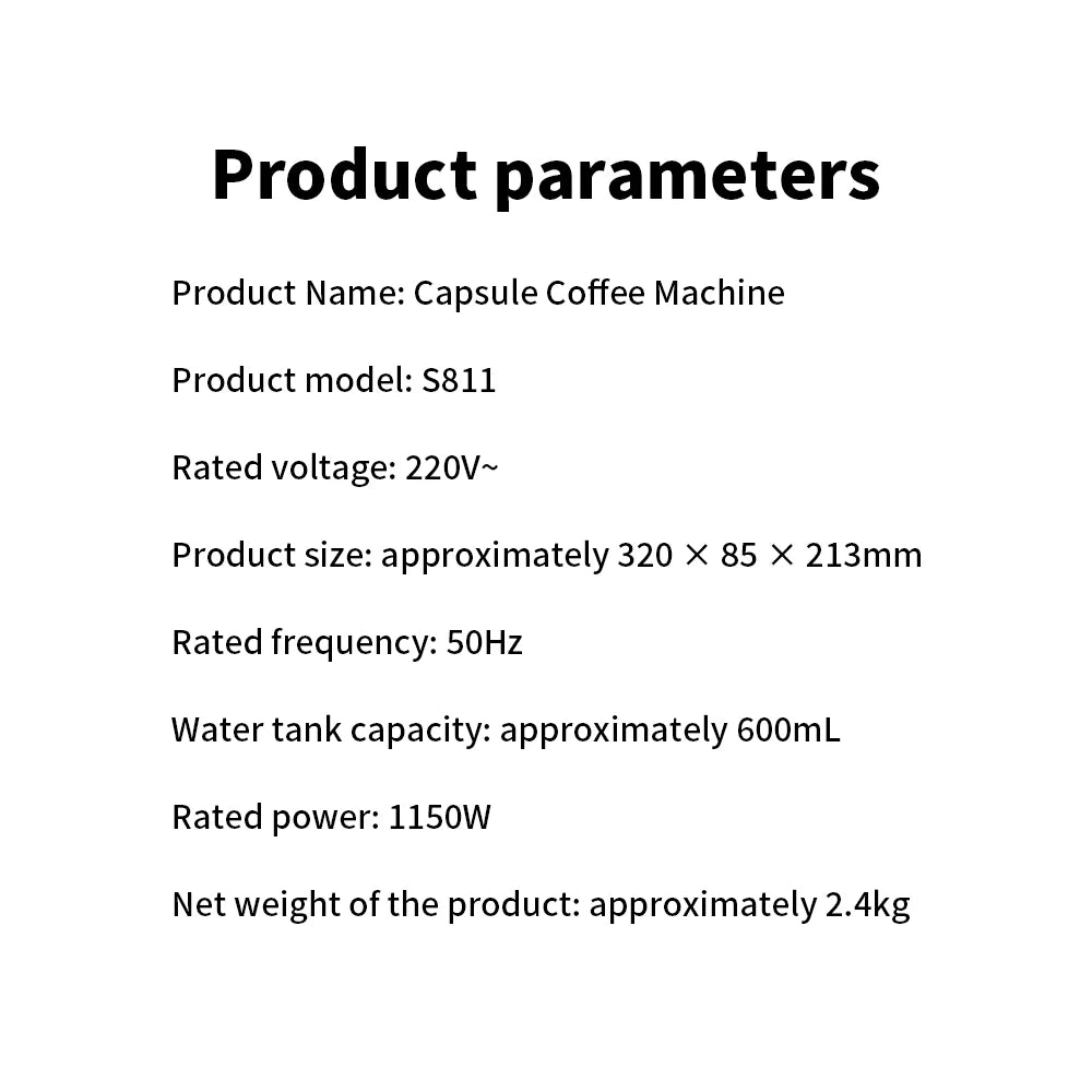 New Xiaomi Mijia Capsule Coffee Machine N1 Coffee Maker S1301 Small Size 10mins Automatic Shutdown Espresso Cafe Food Processor