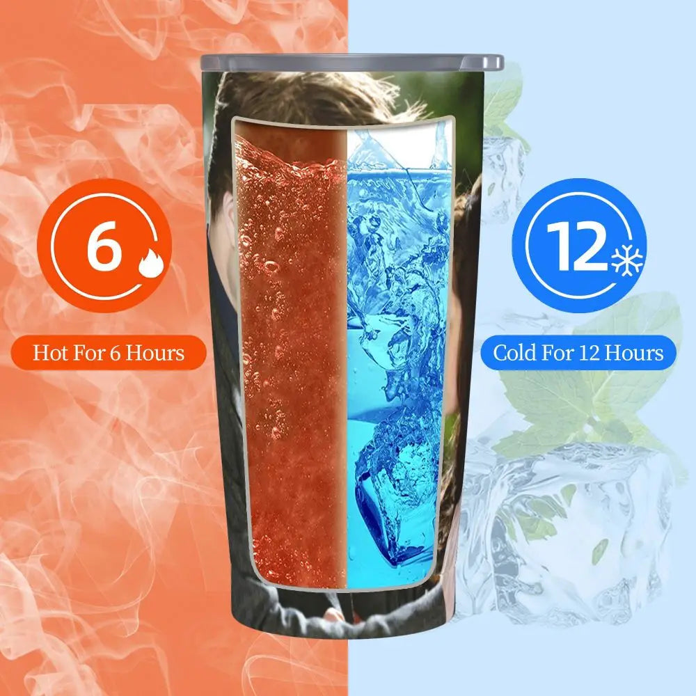 The Twilight Saga Movie Insulated Tumbler with Straws Stainless Steel Thermal Mug Outdoor Travel Thermos Bottle Cup