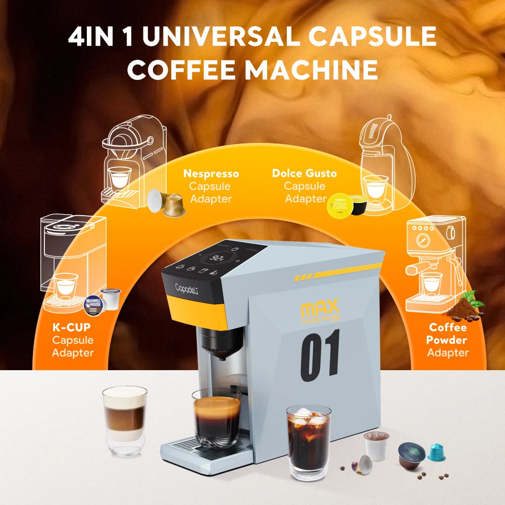 multi capsule espresso machine 19Bar Coffee machine 4IN1  Pod coffee machine DG NS k-cup Powder