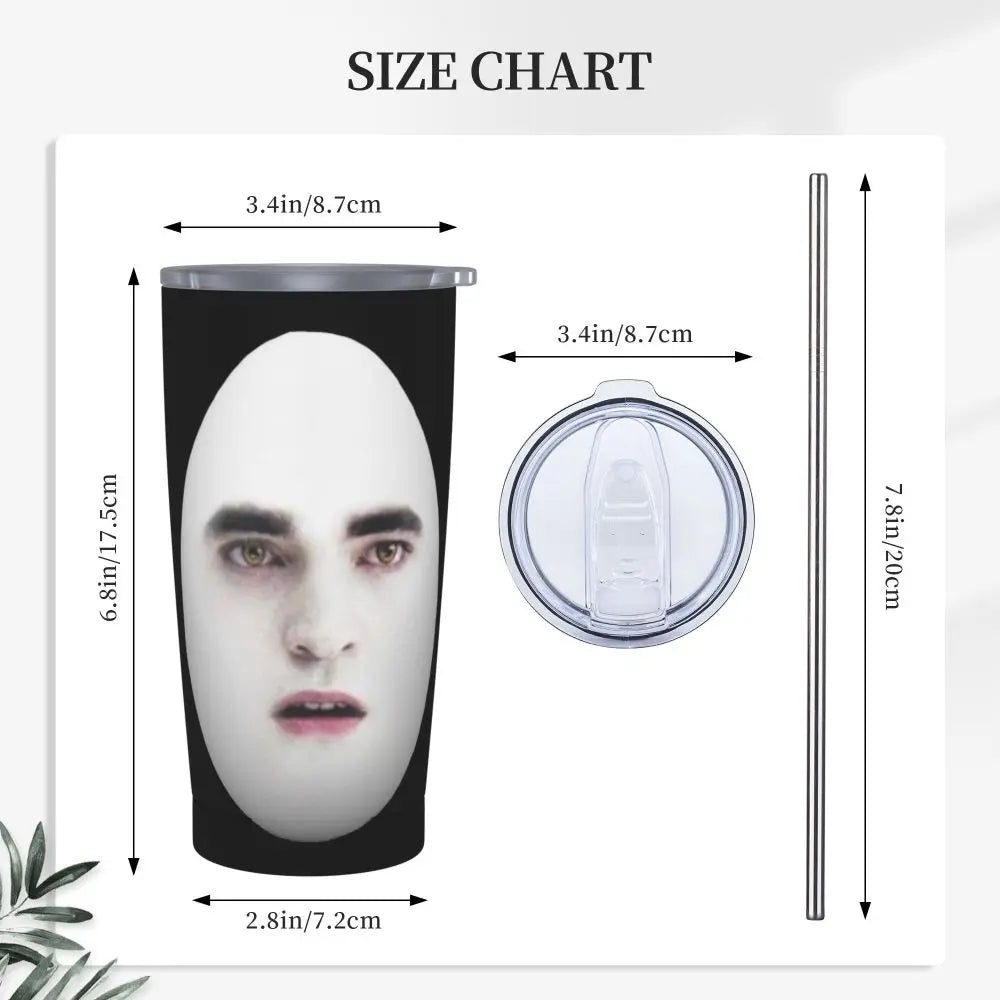 The Twilight Saga Movie Insulated Tumbler with Straws Stainless Steel Thermal Mug Outdoor Travel Thermos Bottle Cup