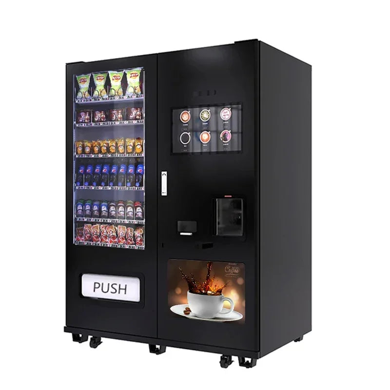 Automatic Coffee Vending Machine MDB System Integrated Drink & Snack Commercial Use Built-in Grinder Touchscreen Office/Retail