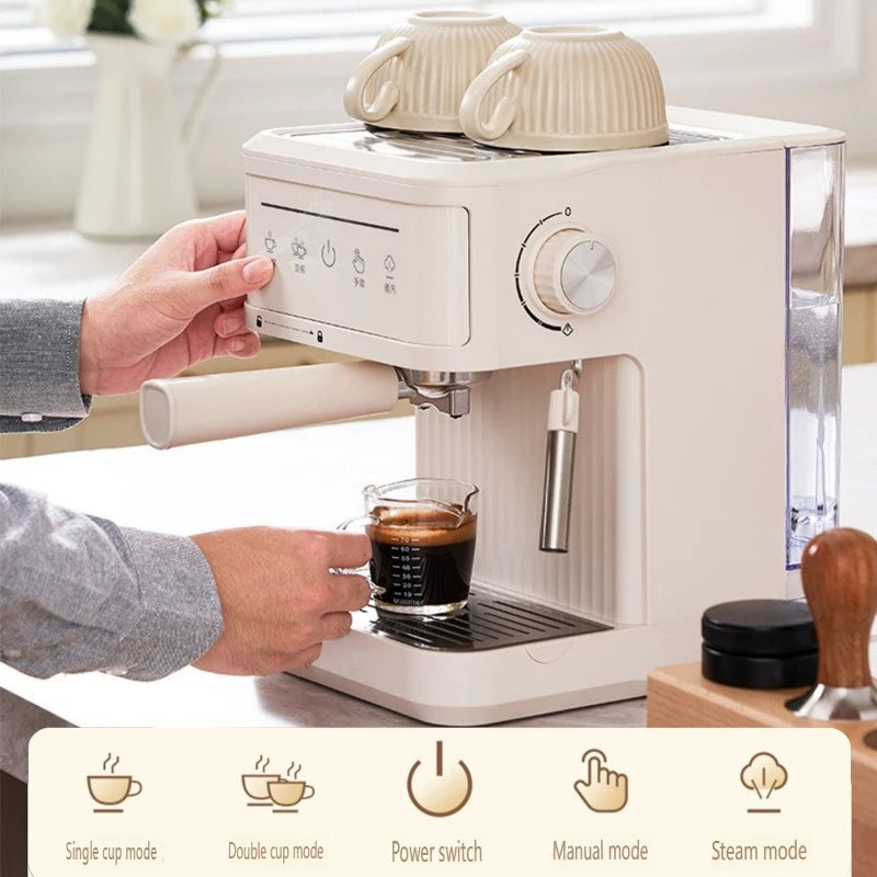 Electric Italian Coffee Machine 20 Bar Professional Expresso Coffee Maker Automatic Semi Automatic Expresso Cappuccino Hot Water
