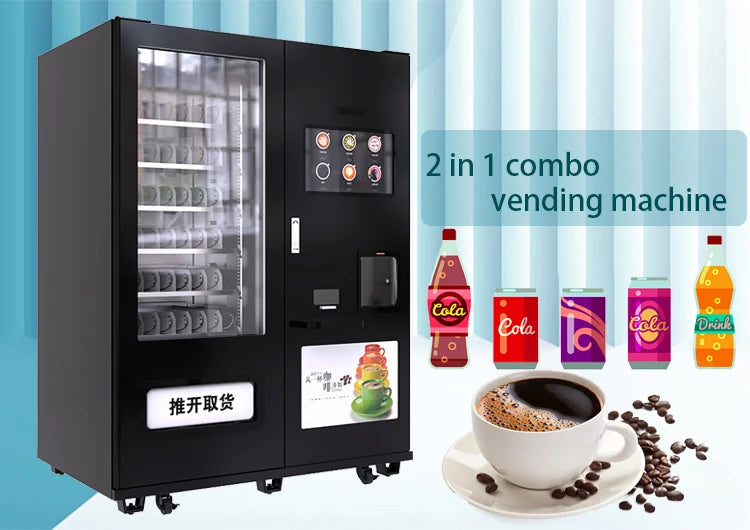 Automatic Coffee Vending Machine MDB System Integrated Drink & Snack Commercial Use Built-in Grinder Touchscreen Office/Retail