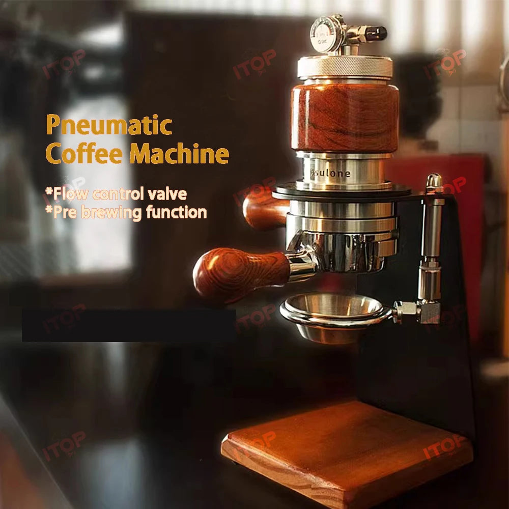 ITOP Pneumatic Coffee Machine 58mm Camping Espresso Coffee Maker With Flow Control Value Pre-brewing Function