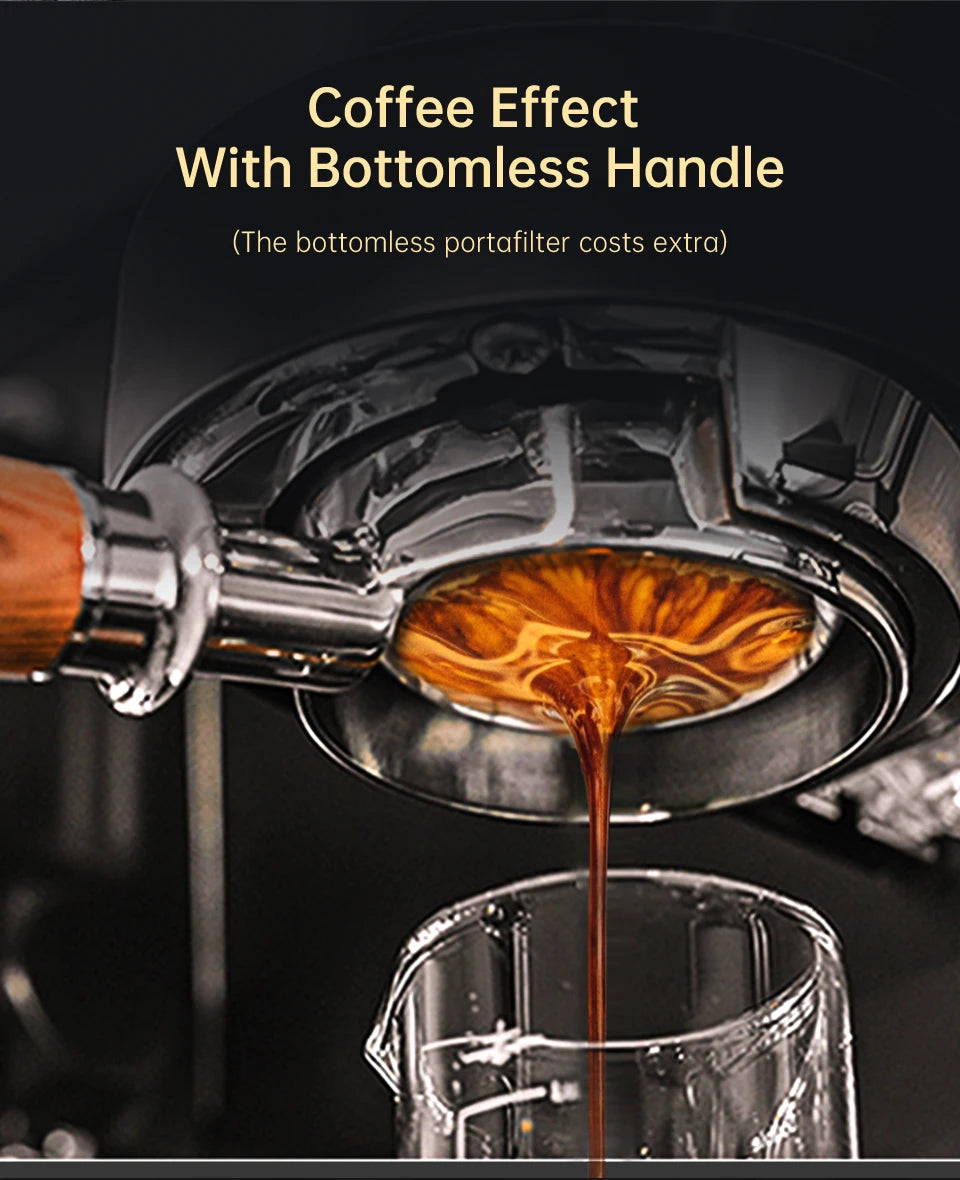 HiBREW Coffee Maker Cafetera 20 Bar Inox Semi Automatic Super Slim ESE POD& Powder Espresso Cappuccino Machine Hot Water H11