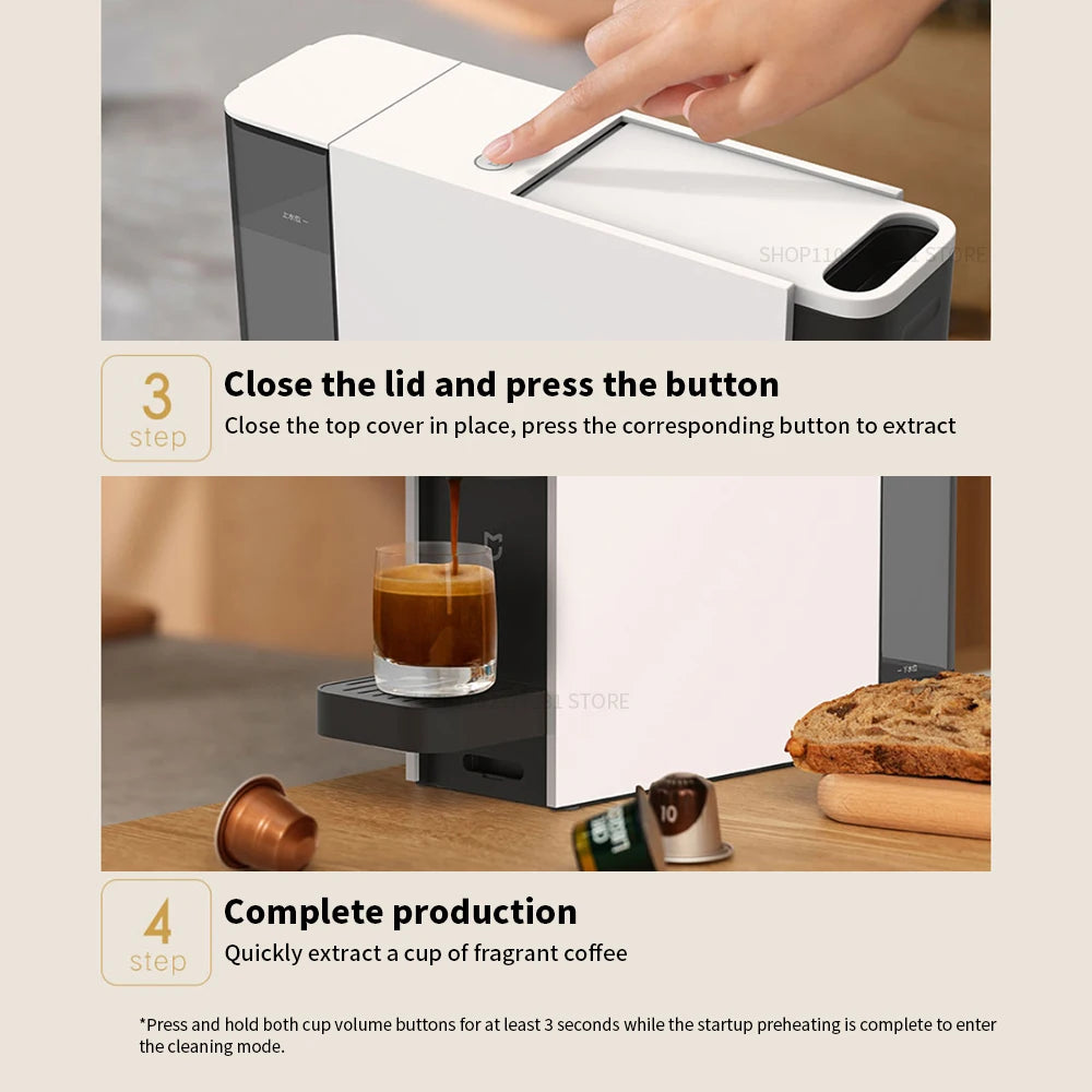 New Xiaomi Mijia Capsule Coffee Machine N1 Coffee Maker S1301 Small Size 10mins Automatic Shutdown Espresso Cafe Food Processor